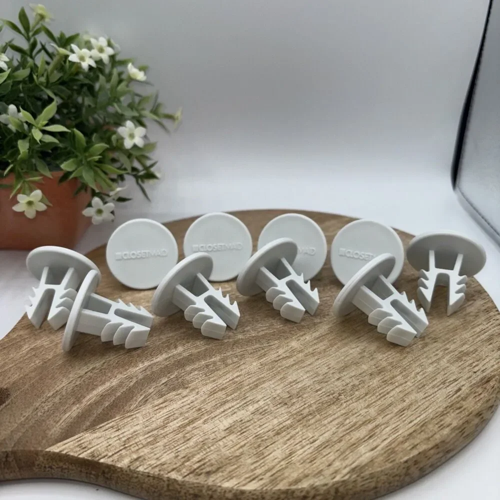 Lot of 10 CLOSETMAID SUPERLIDE CLOSE ROD END CAPS WHITE NEW Replacement